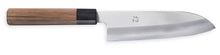 Image de chargement dans la visionneuse de la galerie, Couteau Wa-Santoku acier argenté no.3 manche en noyer - Fabriqué par Satoshi Nakagawa