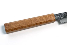 Cargar imagen en el visor de la galería, A light oak wooden handled Japanese knife great for beginners