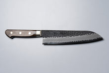 Load image into Gallery viewer, Blue Steel Super KURO Santoku Knife ( Kurouchi Finish )