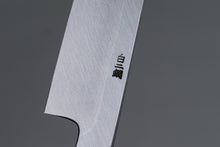 Cargar imagen en el visor de la galería, Cuchillo Kasumi Yanagiba Acero Blanco #2 con Mango Suri-Urushi Negro, Saya Urushi Negra incluida