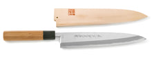 Cargar imagen en el visor de la galería, Blue Steel Montanren Mioroshi Deba Knife Fish Fillet Knife Carbon Steel