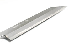 Load image into Gallery viewer, With a long, flat blade this knife handles both vegetables and sashimi perfectly.