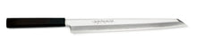 Cargar imagen en el visor de la galería, Cuchillo Ichimonji Montanren Yanagiba Acero Blanco #1 ( Tipo Kiritsuke ) - Mango de Ébano
