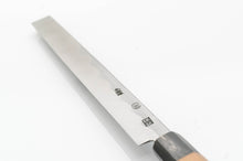 Load image into Gallery viewer, A handforged montan at the back of the knife ensures quality and perfect tako slicing