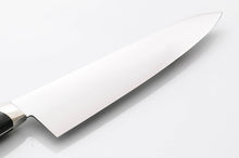 Load image into Gallery viewer, A shot of the back of the Sakai Ichimonji SWORD FV10 Gyuto, showcasing the fine polish of the stainless steel blade.