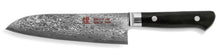 Load image into Gallery viewer, Kirameki Powdered High-Speed Steel Damascus Charcoal Packer Handle Santoku Knife