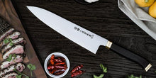 Load image into Gallery viewer, VG-10 Wa-Gyuto with Nickel Silver and Ebony Handle