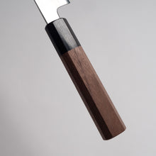 Load image into Gallery viewer, Nakagawa Satoshi Forged - Kirameki Silver Steel #3 Wa-Petty with Walnut Wood Handle

