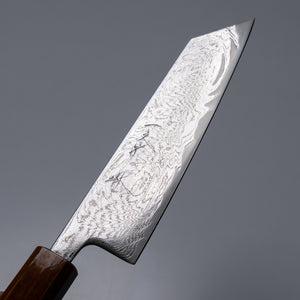 AUS10 Rin Damascus Stainless Kiritsuke-Santoku Knife