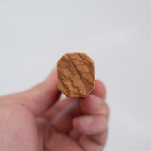 Load image into Gallery viewer, Sakai Ichimonji Mitsuhide, Akatsuki Wa-Gyuto Japanese chef's knife, made in Japan, octagonal olive handle, bottom view
