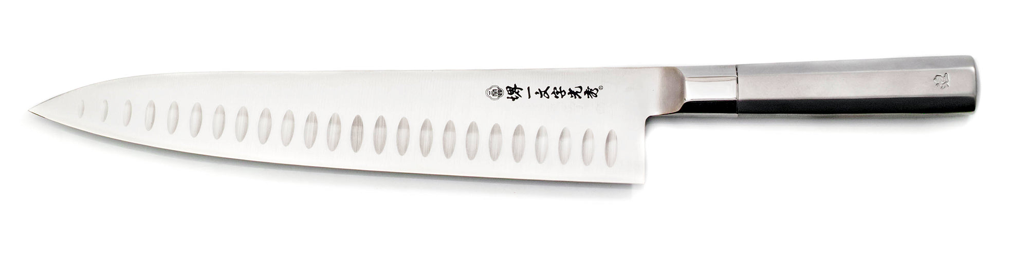 Kirameki VG-1 Stainless Gyuto Chef Knife ( Granton Edge ) with Steel Handle
