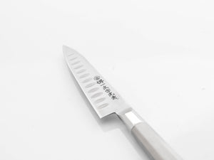 Kirameki VG-1 Stainless Petty Knife ( Granton Edge ) with Steel Handle