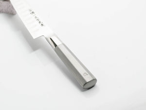Kirameki VG-1 Stainless Petty Knife ( Granton Edge ) with Steel Handle