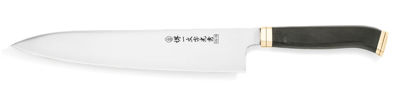 Coltello da chef giapponese con lama in acciaio inossidabile VG10 e manico in legno di ebano