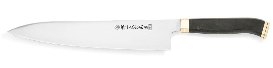 日本製廚師刀，VG10不鏽鋼刀刃搭配烏木手柄
