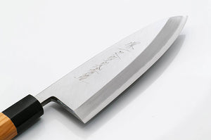 Hakugin Silver Steel #3 Kasumi Deba Knife with Saya