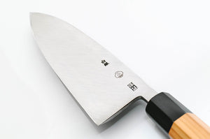 Hakugin Silver Steel #3 Kasumi Deba Knife with Saya