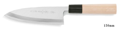 White Steel Kasumi Deba Knife 150mm left-hander