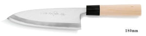 White Steel Kasumi Deba Knife 180mm left-hander