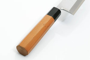 Couteau Mioroshi Deba - acier carbone bleu no.1 - Montanren avec fourreau