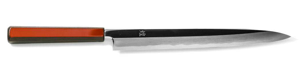 Kirameki White Steel#1 Mirror Finish Akaro Handle Yanagiba Knife 300mm