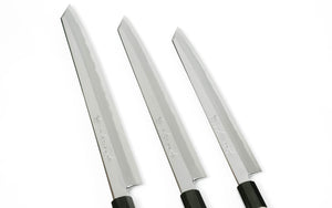 White Steel #2 Tan Kasumi Kiritsuke Yanagiba Knife