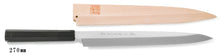 Load image into Gallery viewer, White Steel Mizuyaki Honyaki Honyaki Yanagiba Knife Ebony Handle 270mm
