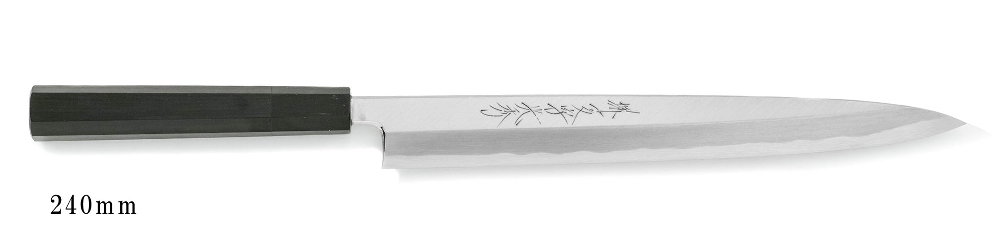 White Steel#1 Montanren Yanagiba Knife Black Ebony Handle 240mm