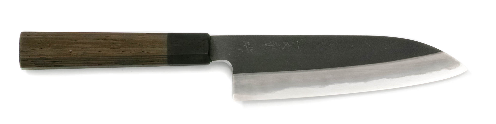 Couteau Wa Santoku - acier carbone bleu no.2 - Kirameki IKI Kiwame Kurozome