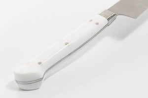Couteau Petit - acier inoxydable suédois - manche marbre blanc