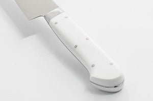 Swedish Stainless Steel Sujihiki with White Marble Handle