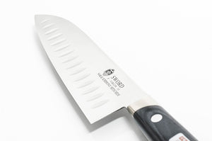SWORD-FV10 Stainless Santoku Knife ( Granton Edge )