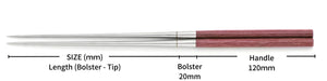 Purple Heart Handle Chopsticks 120 - 210mm