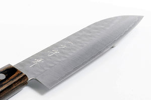Ichimonji VG-1 Rei Santoku Knife with Brown Handle ( Small Type )