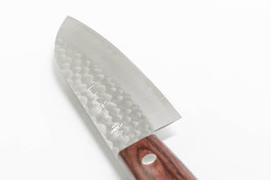 Couteau Santoku Petit - VG1 - Rei manche couleur vin rouge