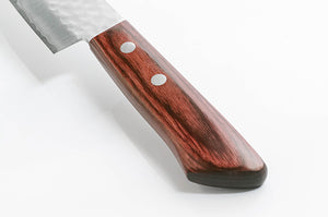 Couteau Santoku Petit - VG1 - Rei manche couleur vin rouge
